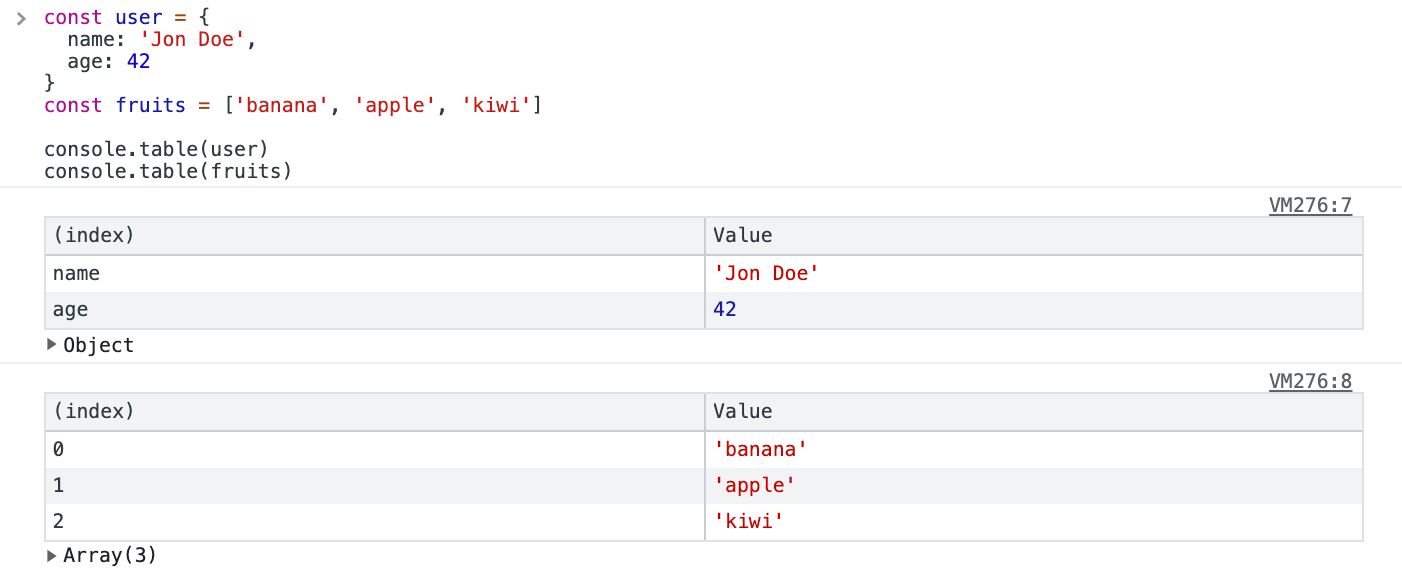 Advanced console log and other console tools in JavaScript