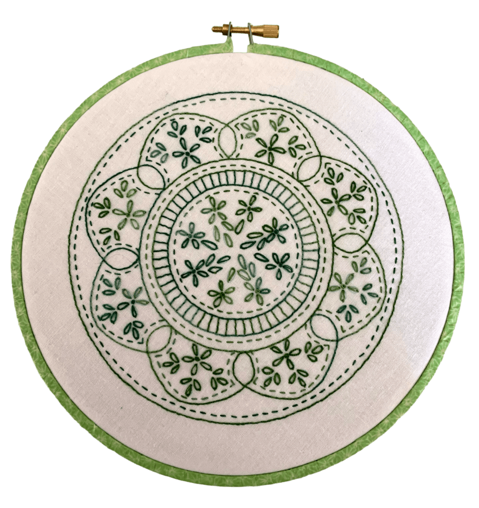 Mini Mandala K Preprinted Stitchery