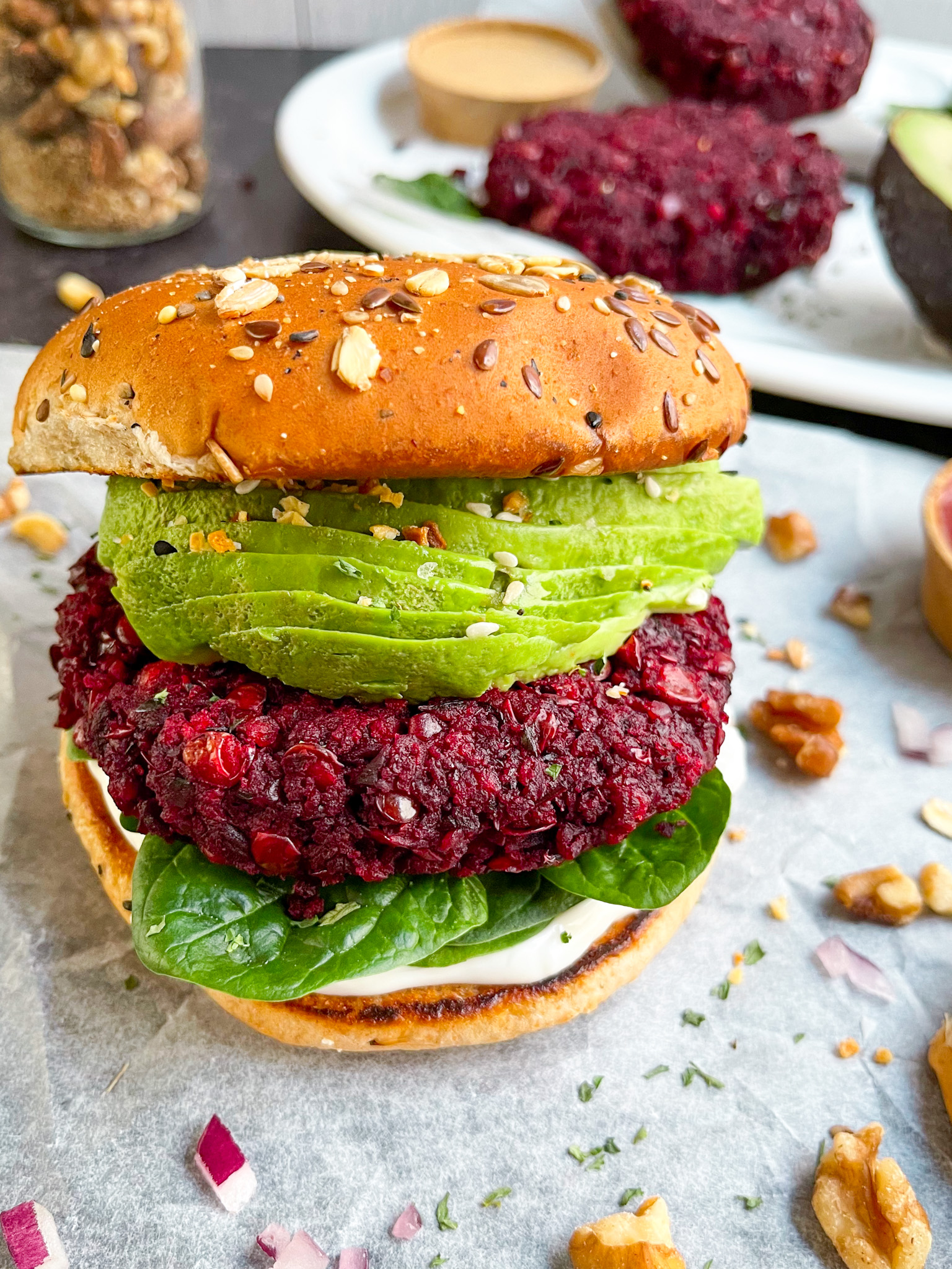 Beet and Walnut Veggie Burgers Nikki Vegan