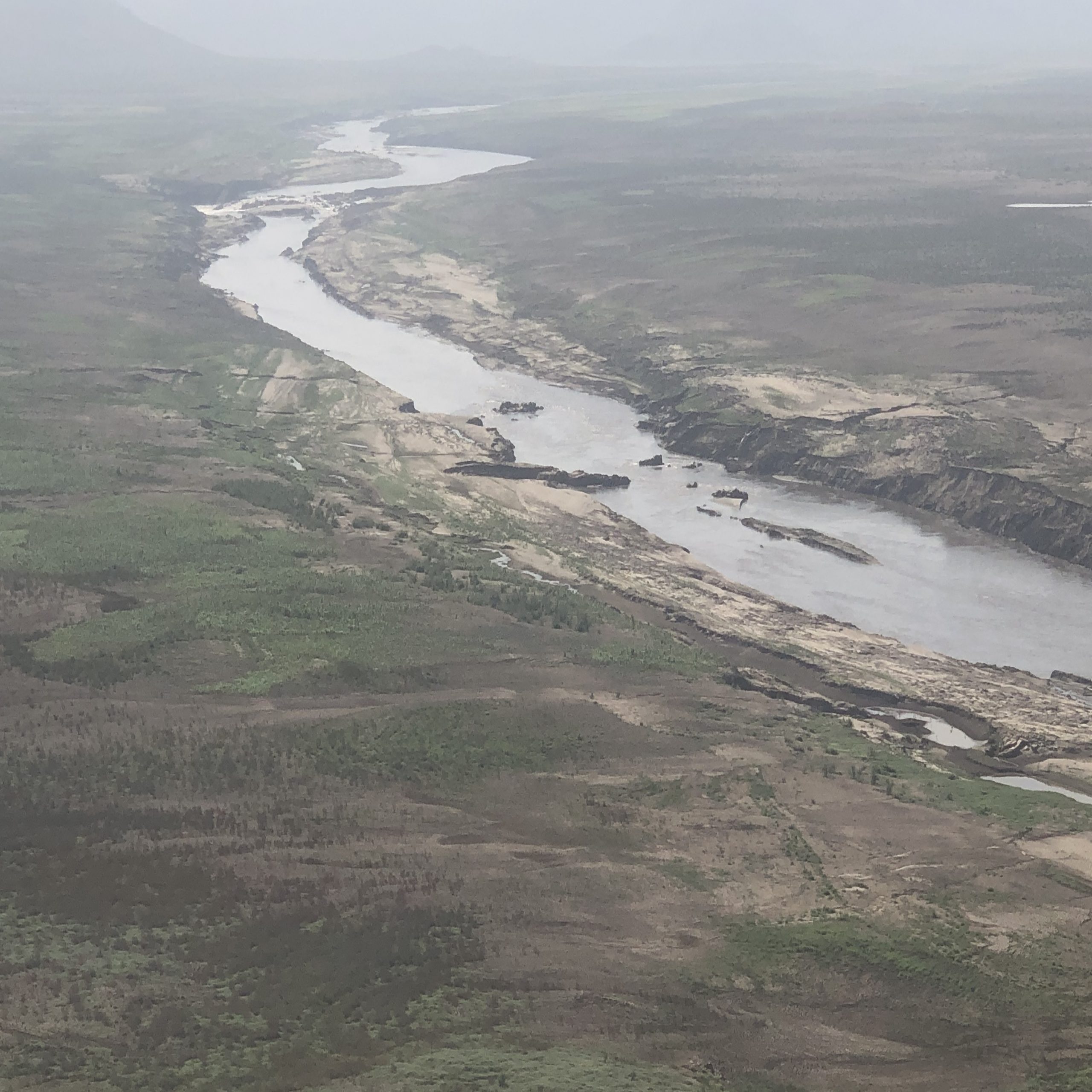 نهر النيل قبيل الدخول إلى سد النهضة، قبل التعبئة الأولي. أرشيف نيلوتيك