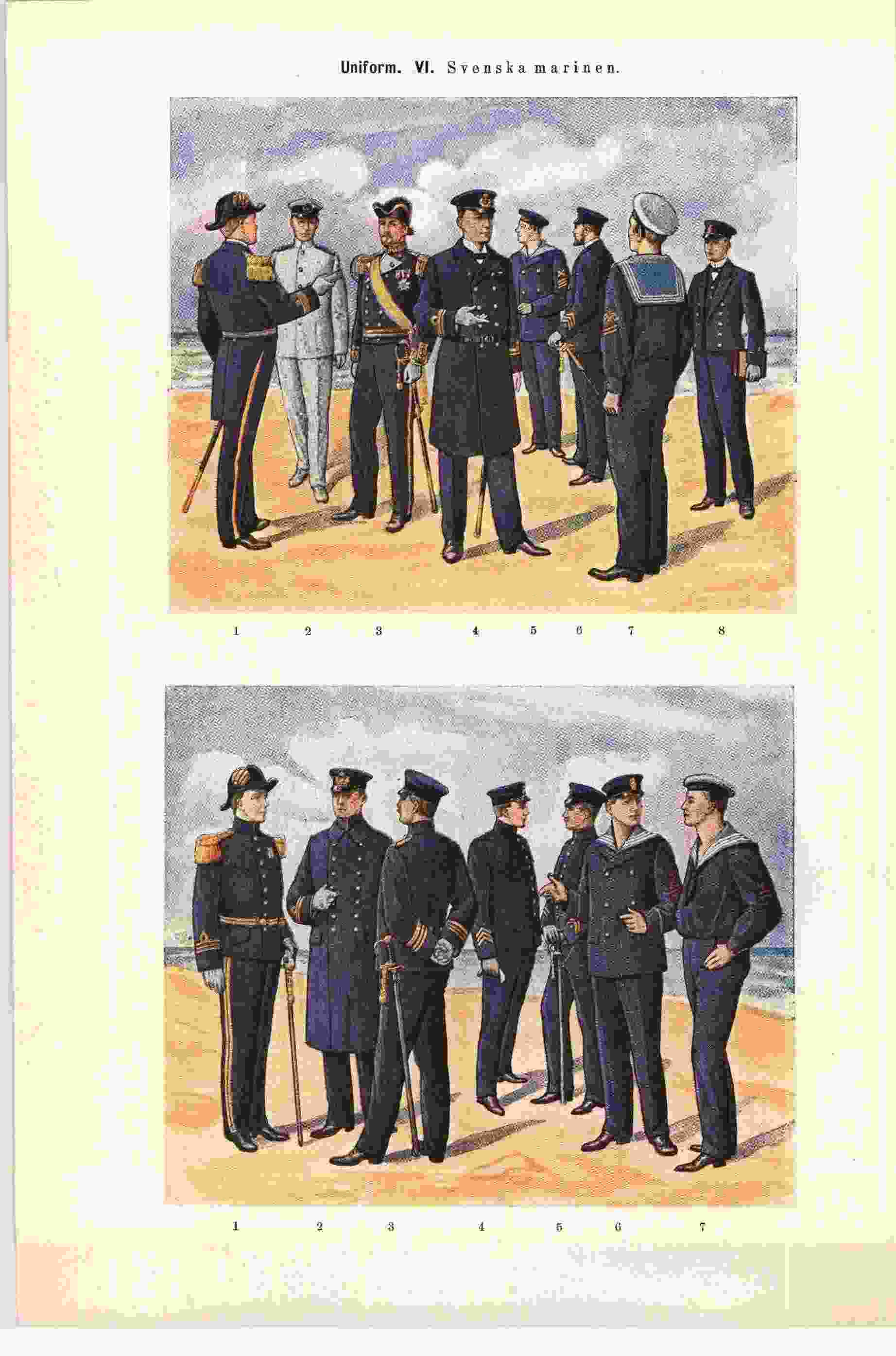 Schwedische Marineuniformen