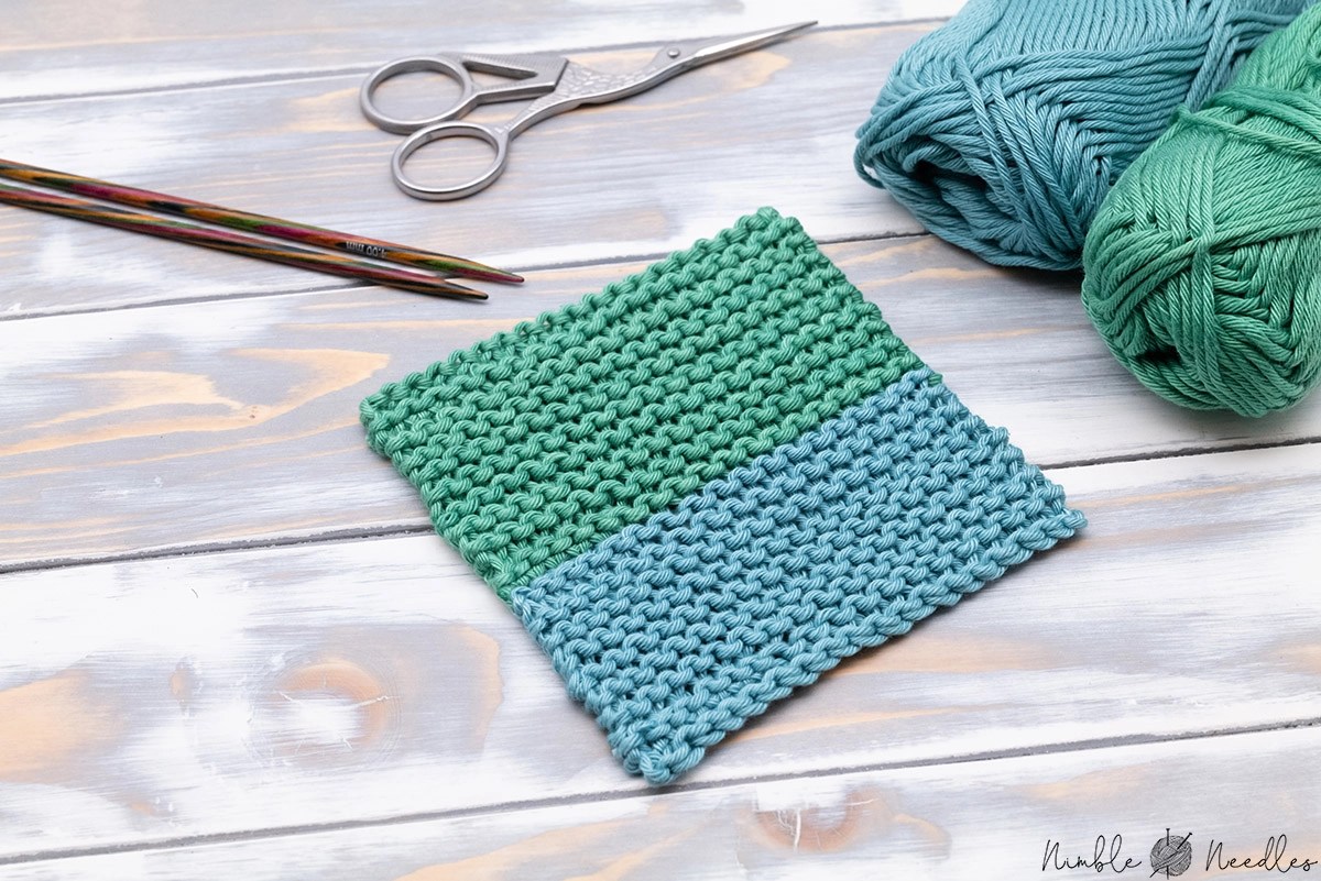 How to knit a coaster for beginners Step by step tutorial [+video]