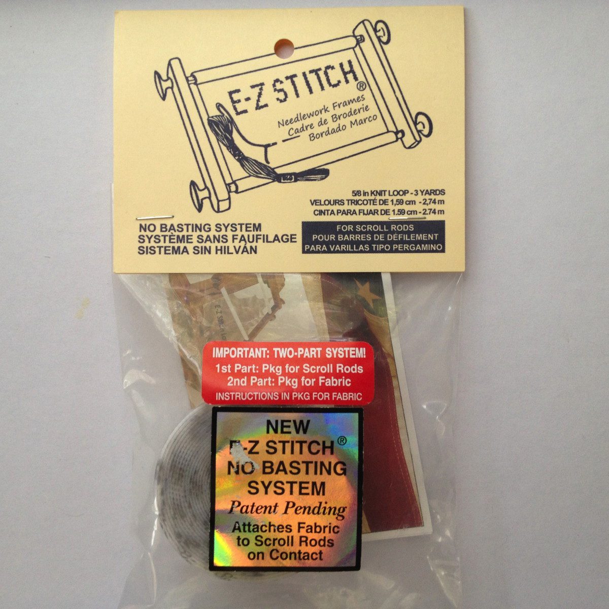 EZ Stitch No Baste Velcro tape for Scroll Rods