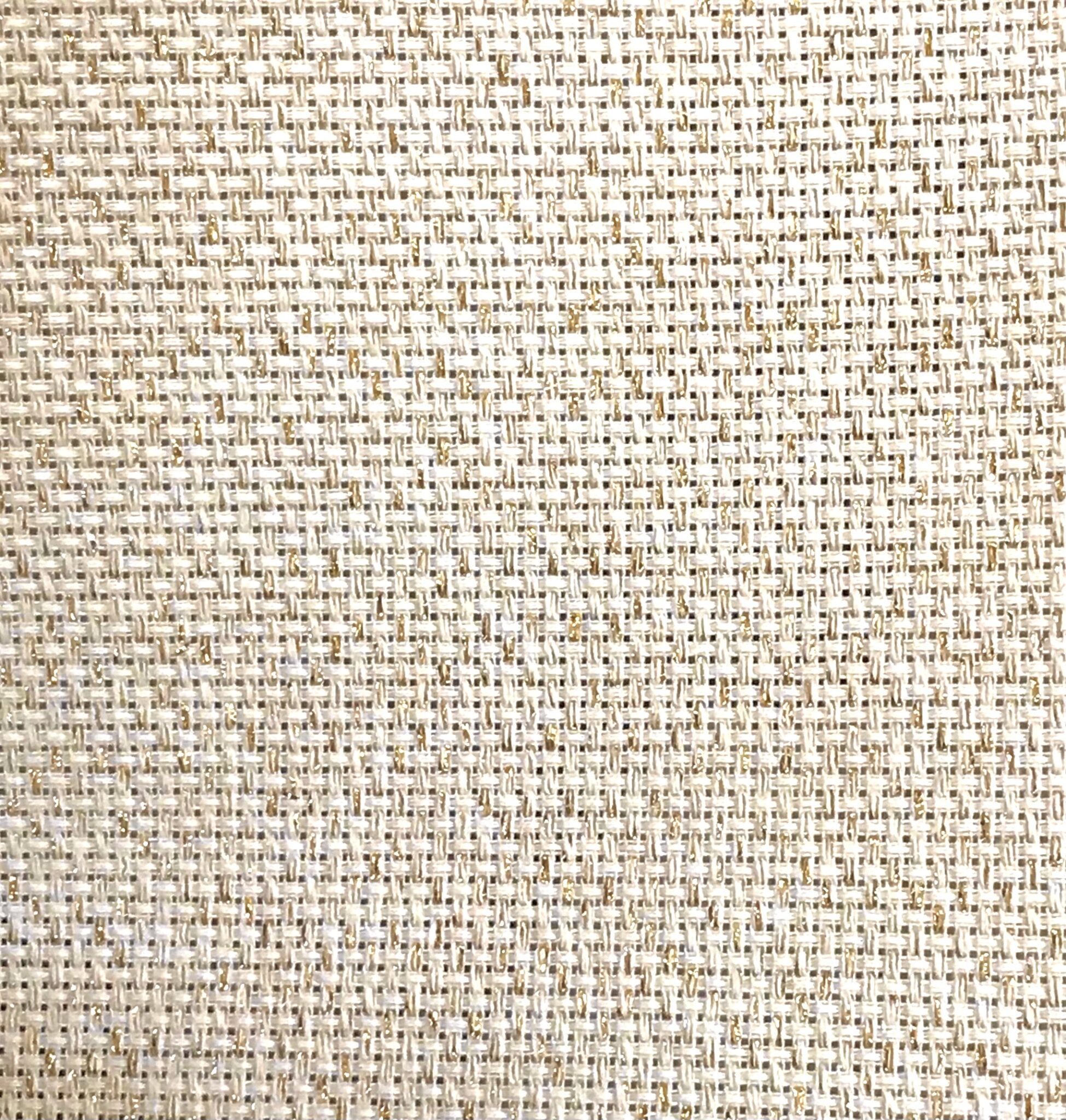 14 count Aida Ecru with Gold metallic Nimble Needle