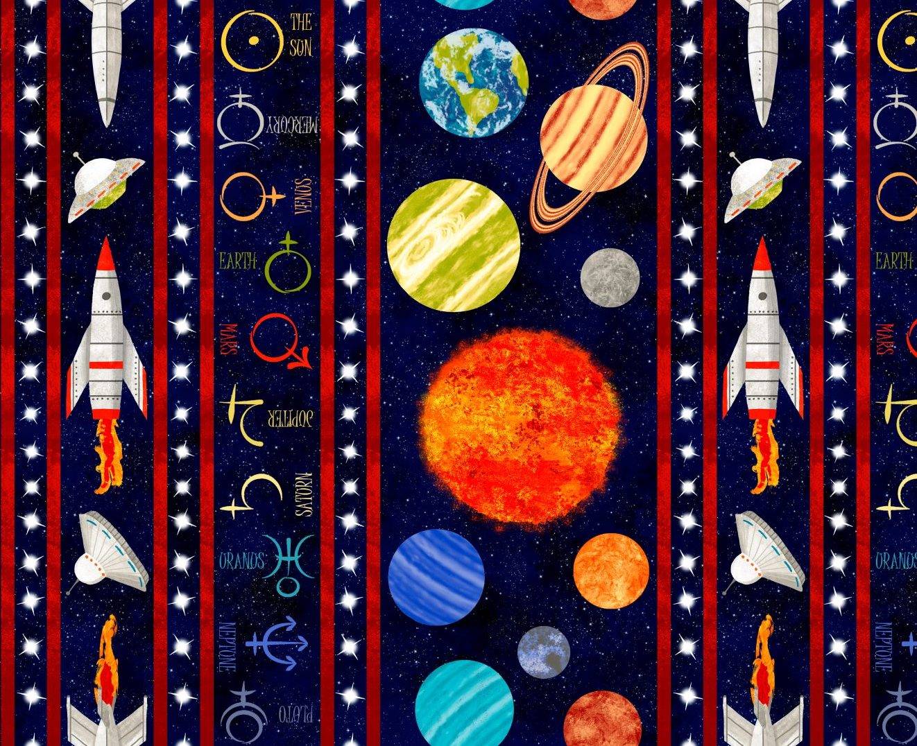 LOST IN SPACE COTTON FABRIC RANGE By Blank Quilting * Quilting Craft
