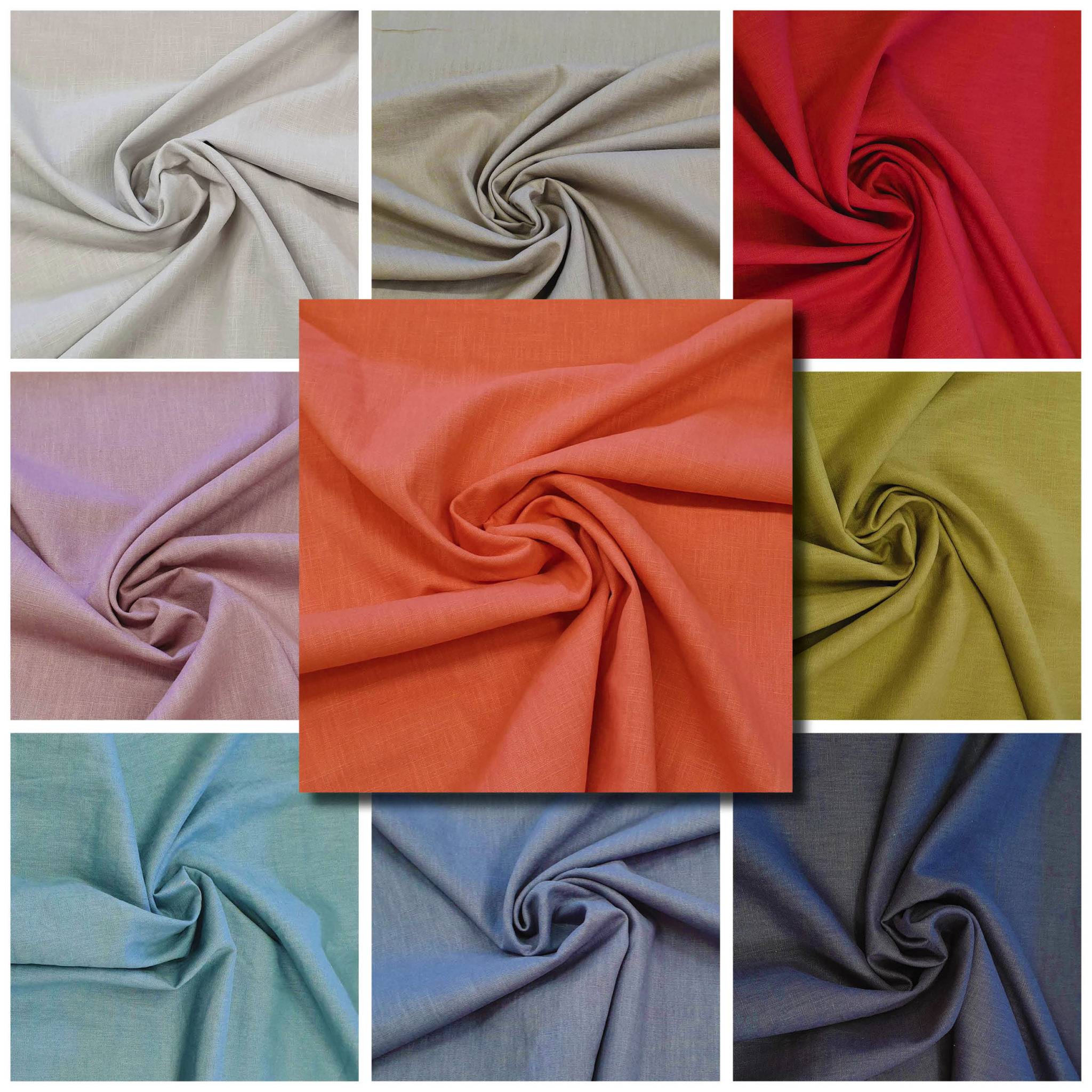 ENZYME WASHED LINEN DRESSMAKING FABRIC * SOFT FURNISHINGS FABRIC