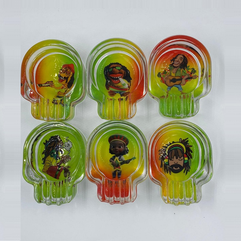 Crystal Skull Ashtray 6ct Nimbus Imports