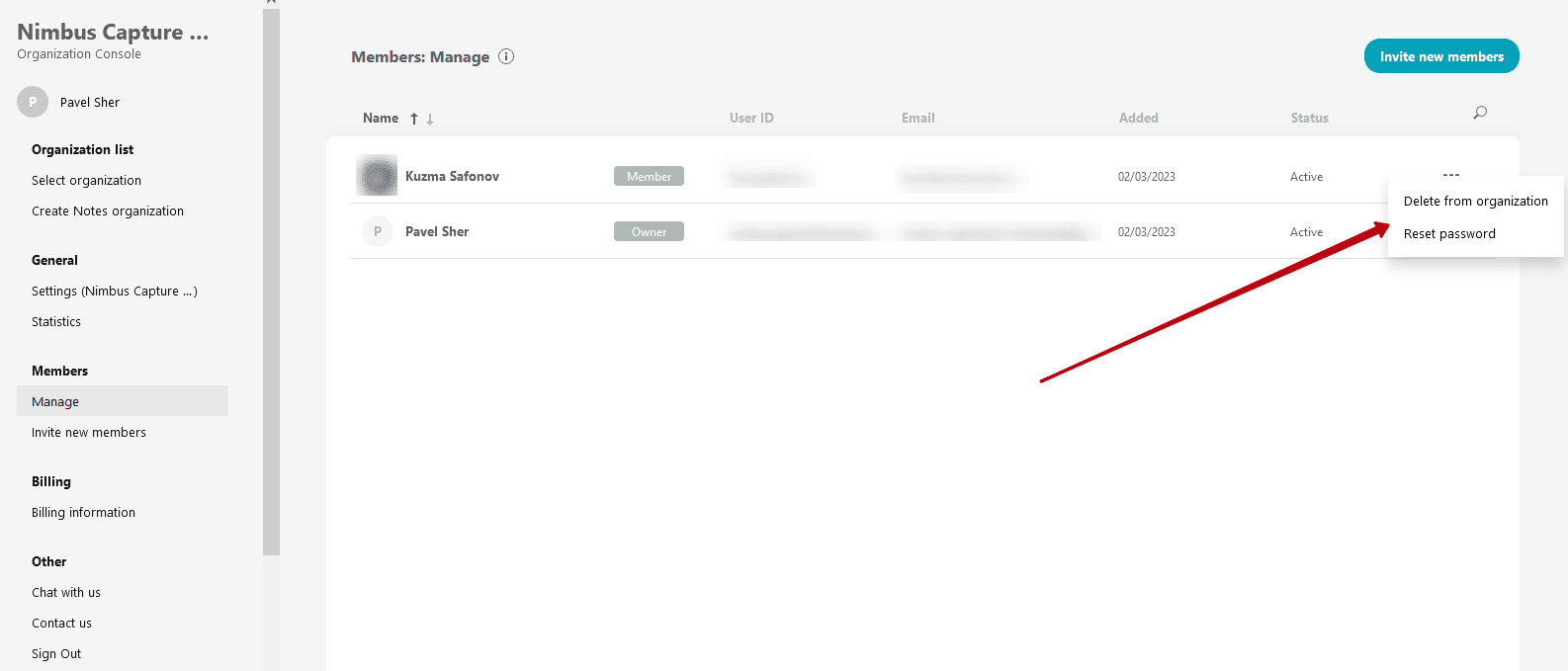 Business organization management for Nimbus Capture FuseBase