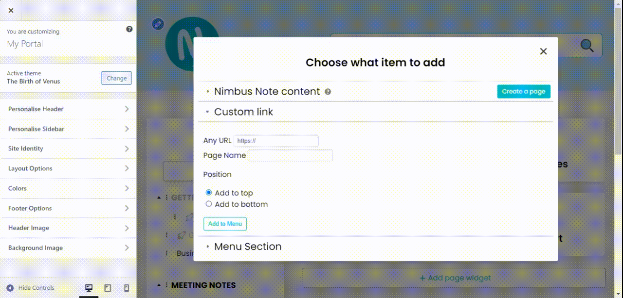Client file sharing portal Nimbus Platform
