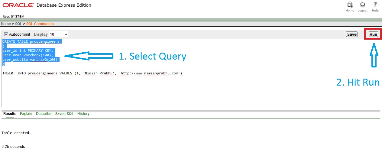 Getting Started With Oracle 10g Express Edition