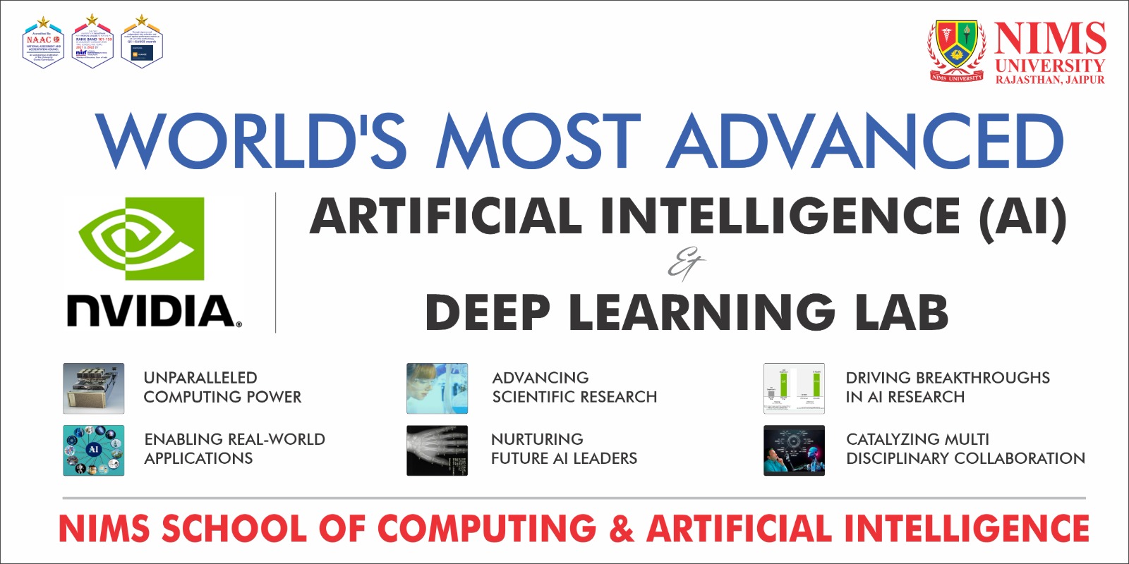 NIMS University leads technological innovation with its World’s most advanced AI lab NIMS
