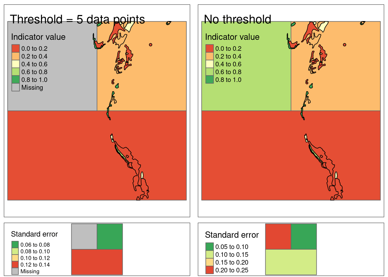 Aggregate indicators to regions • eaTools
