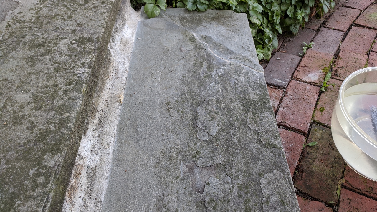 Repointing Slate Steps Part 2 ORBITED BY NINE DARK MOONS