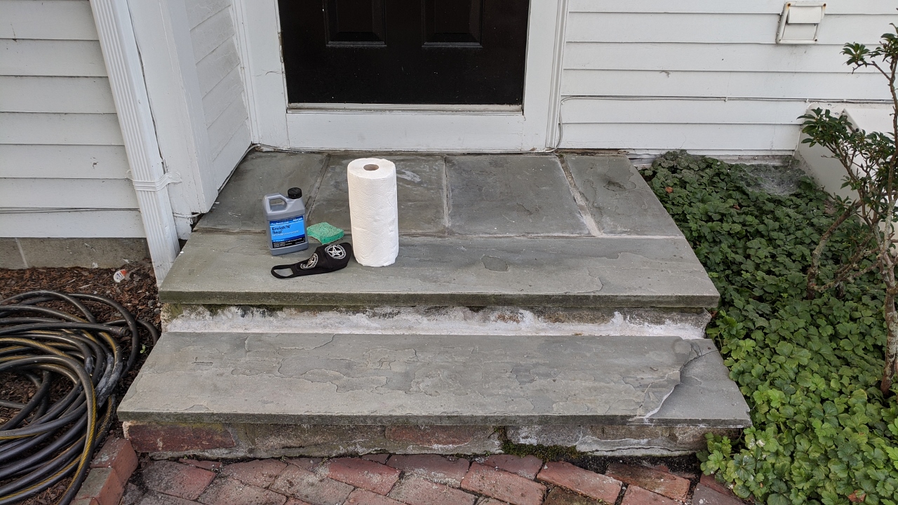 Repointing Slate Steps Part 2 ORBITED BY NINE DARK MOONS