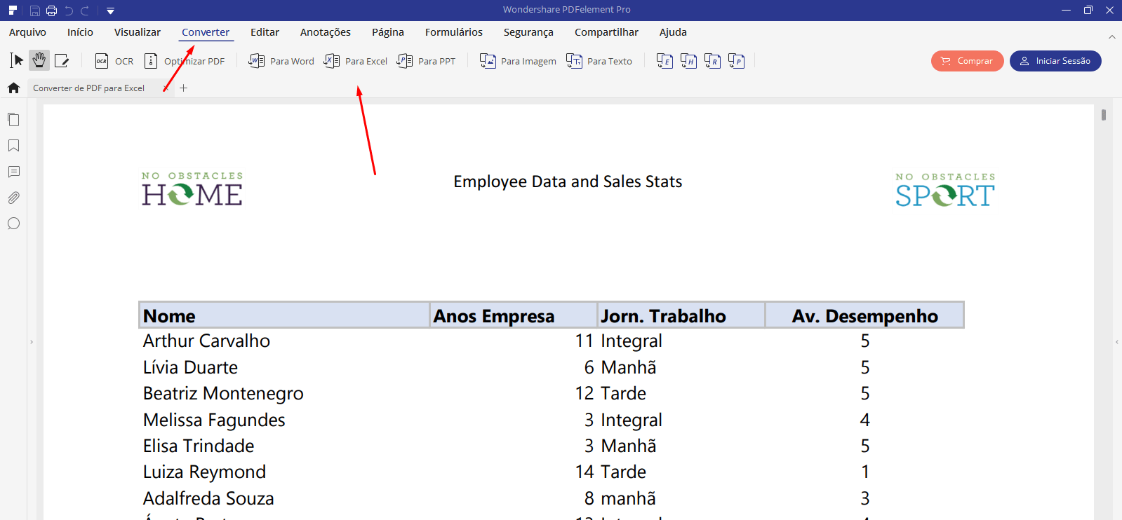 Guia Converter de PDF para Excel Ninja do Excel