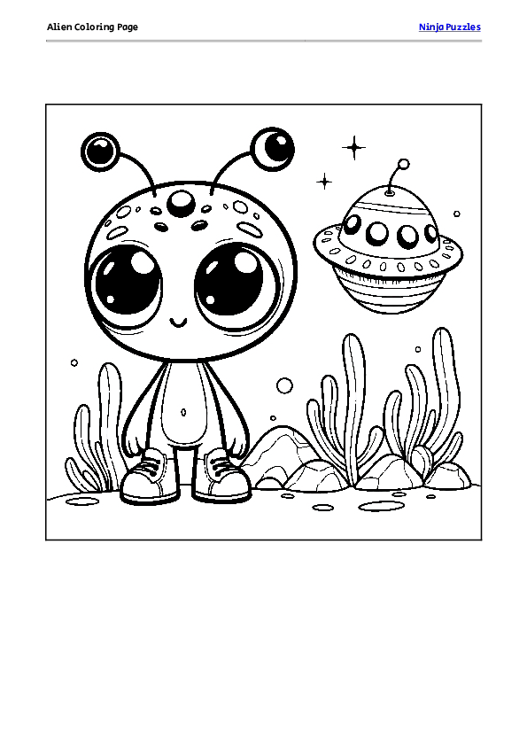 Alien Coloring Sheets