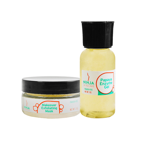 Makeover Exfoliating Mask and Papaya Enzyme Gel Ninja Skincare