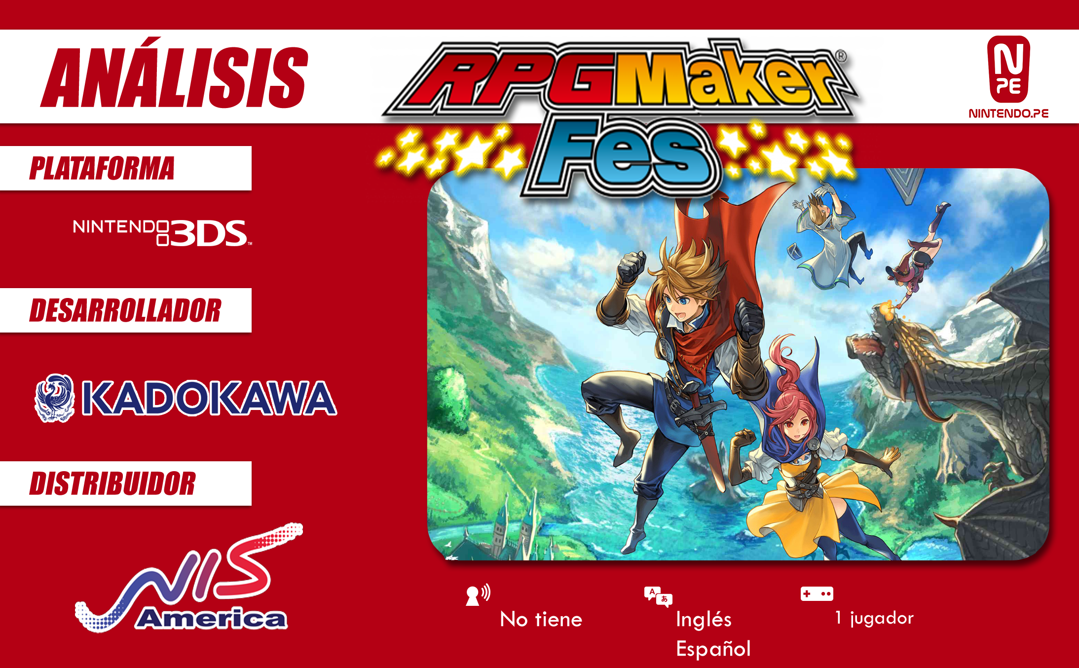 RPG Maker Fes (3DS) Análisis NPe