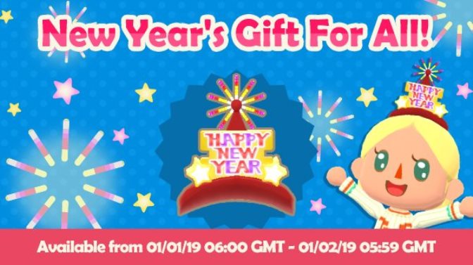 Animal Crossing Pocket Camp giving out New Year's headband, nordic