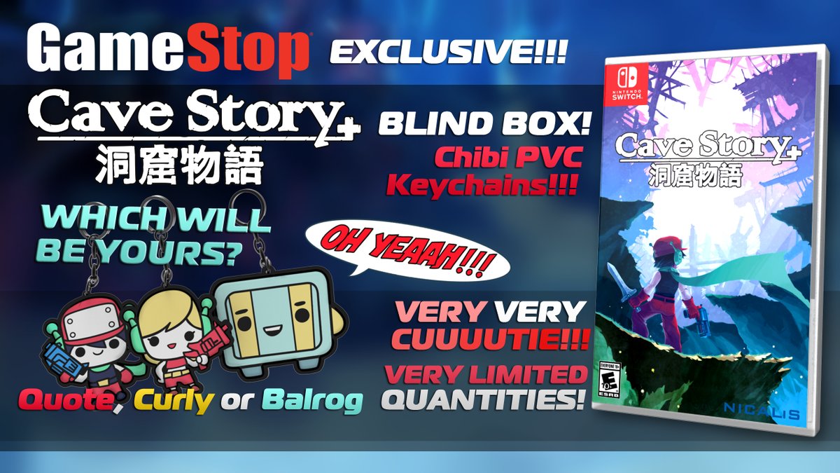 Preorder Cave Story+ at GameStop, get a PVC keychain