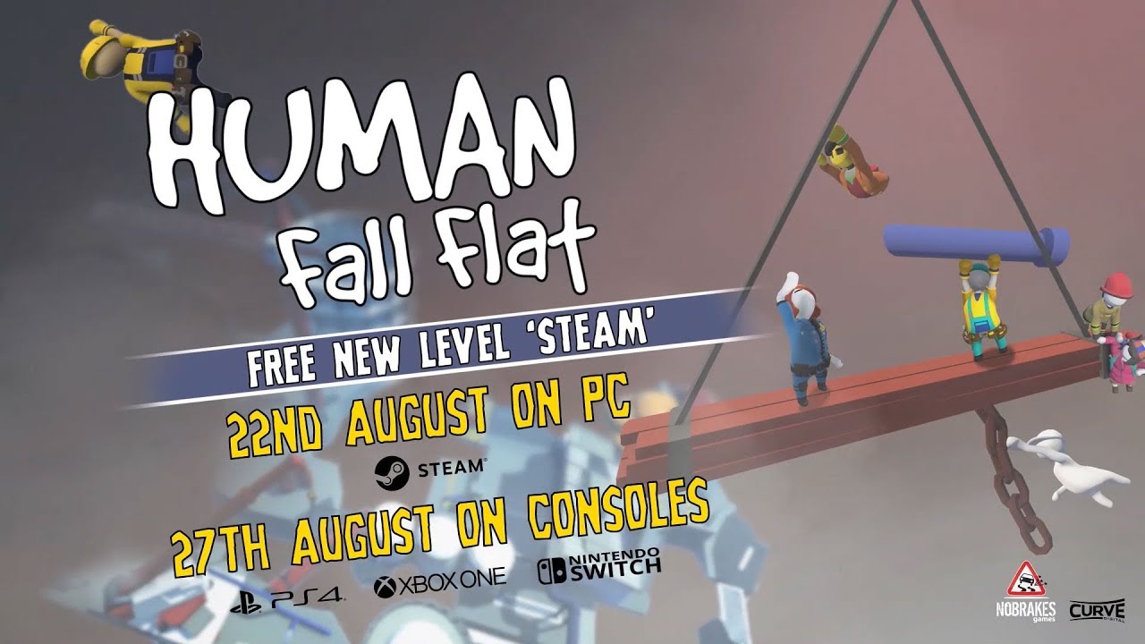 Human Fall Flat adding free level "Steam" on August 27