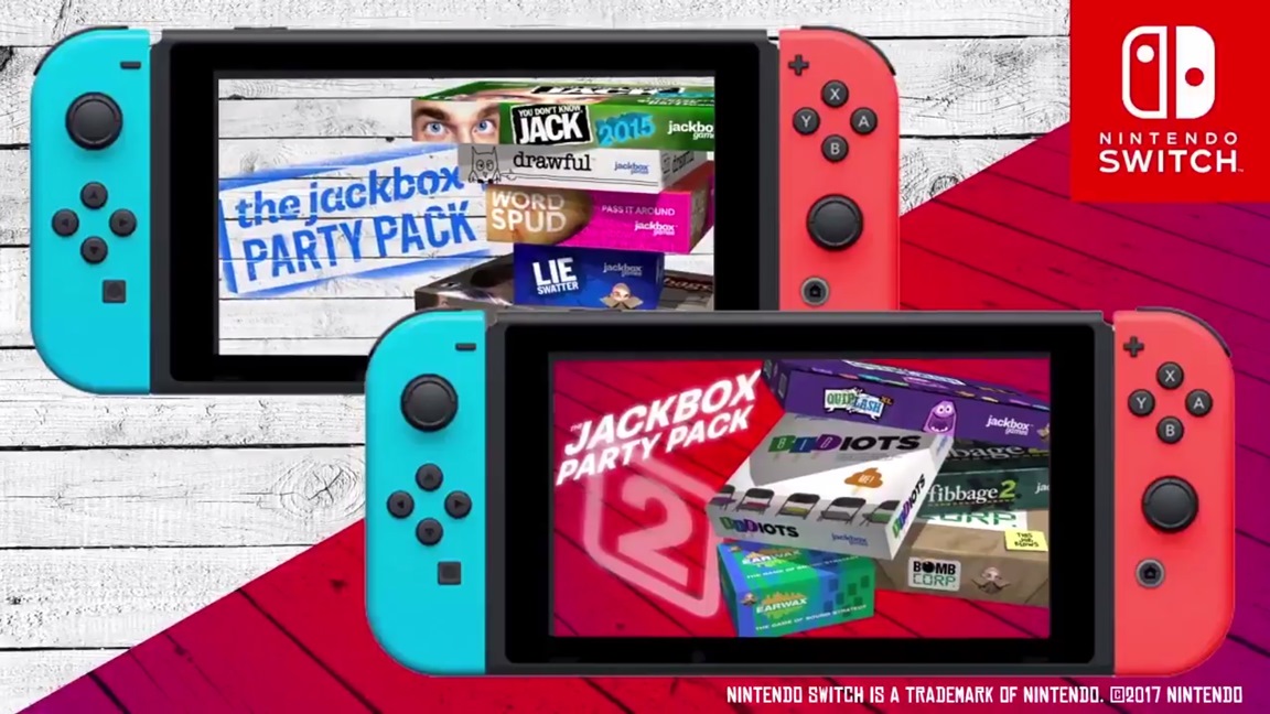 The Jackbox Party Pack 1 and 2 announced for Switch