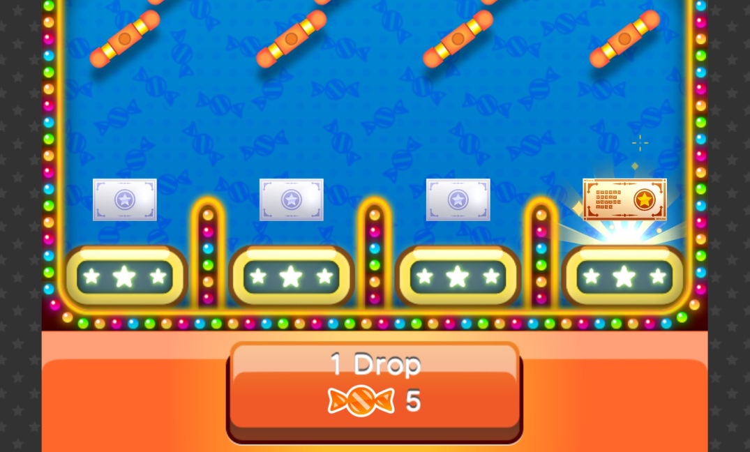 Footage of Miitomo's new Candy Drop minigame