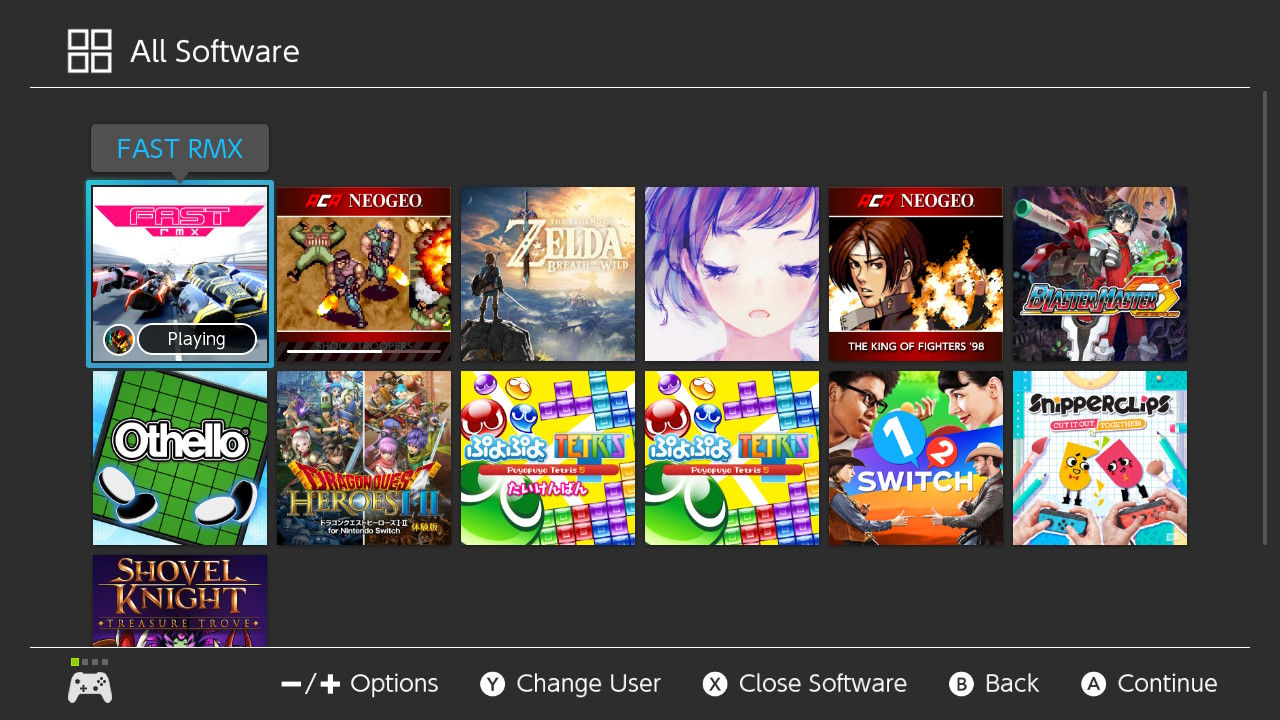 Switch UI gets "All Software" button when you have more than 12 games