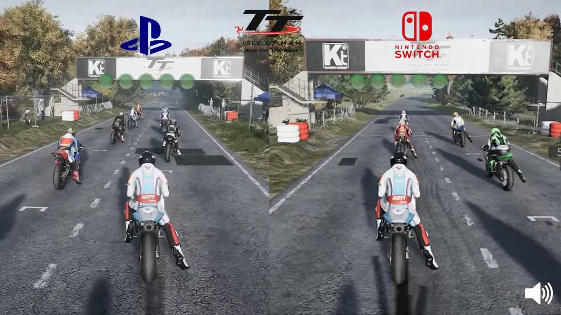 Video TT Isle of Man Switch vs. PS4 comparison