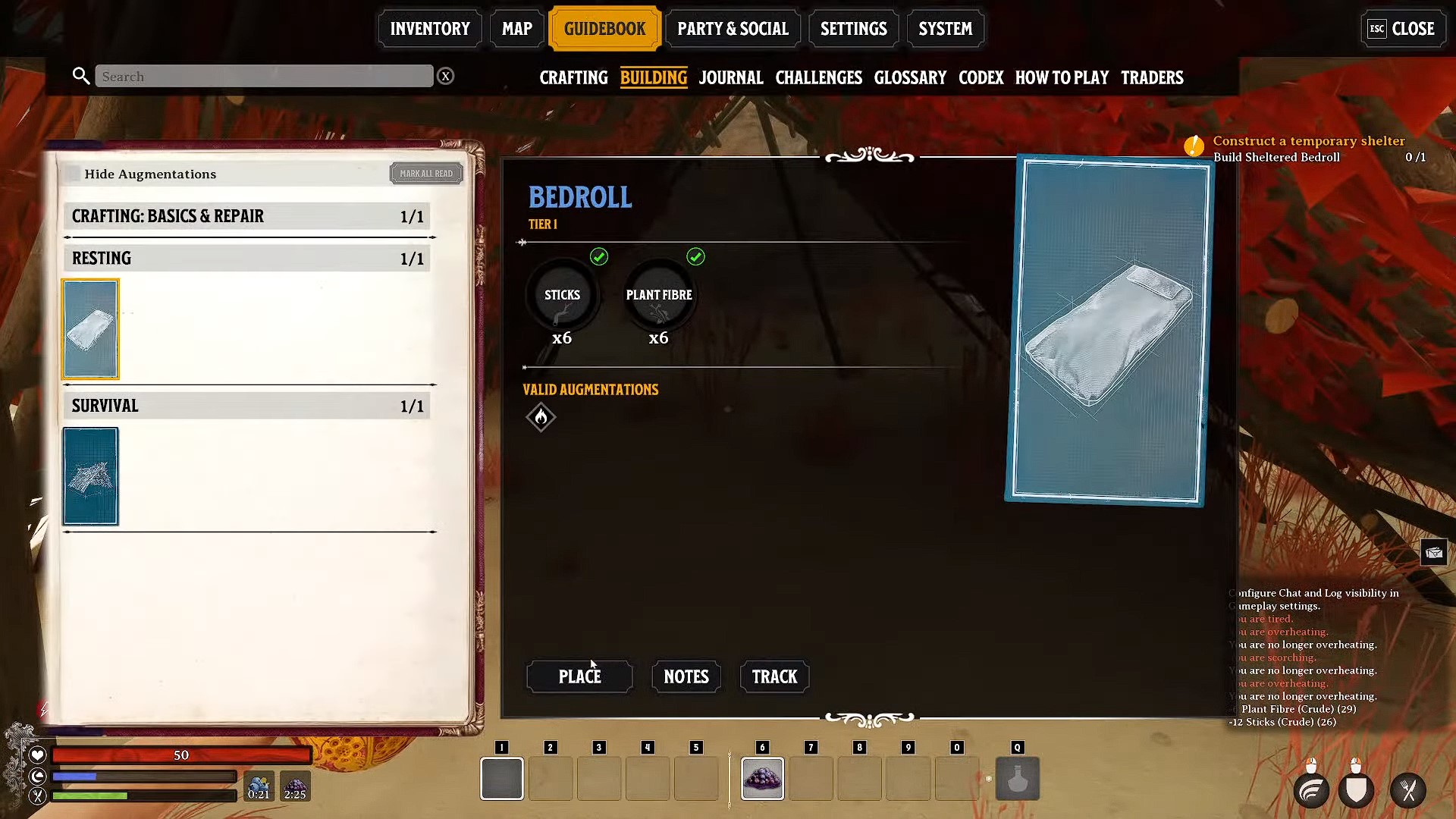 Nightingale How to Build a Bedroll