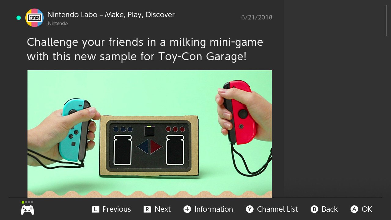 You Can Download 12 Switch’s Milk Game In Nintendo Labo NintendoSoup