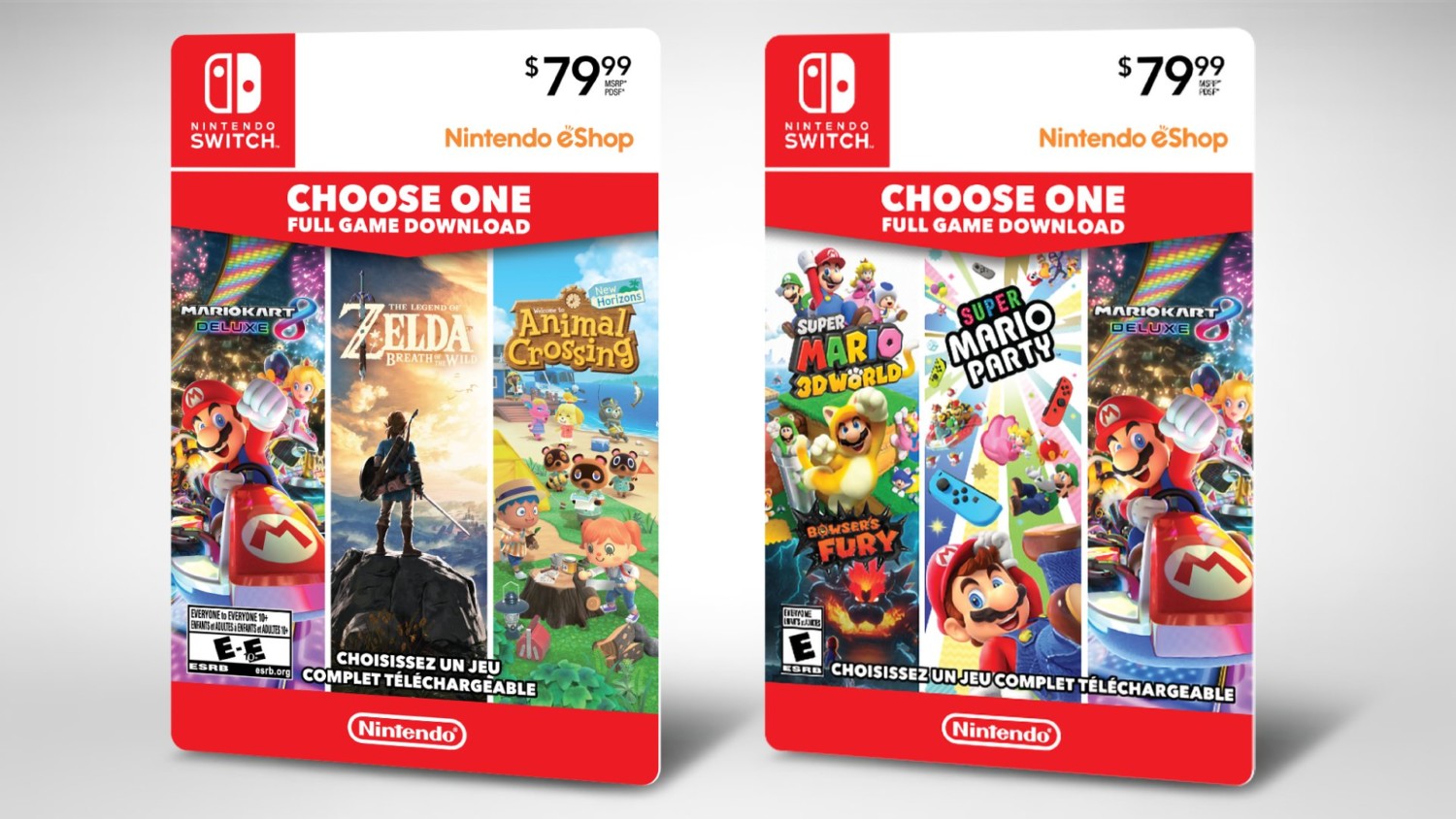 Nintendo Of Canada Offering “Choose One” Full Game Download Cards For