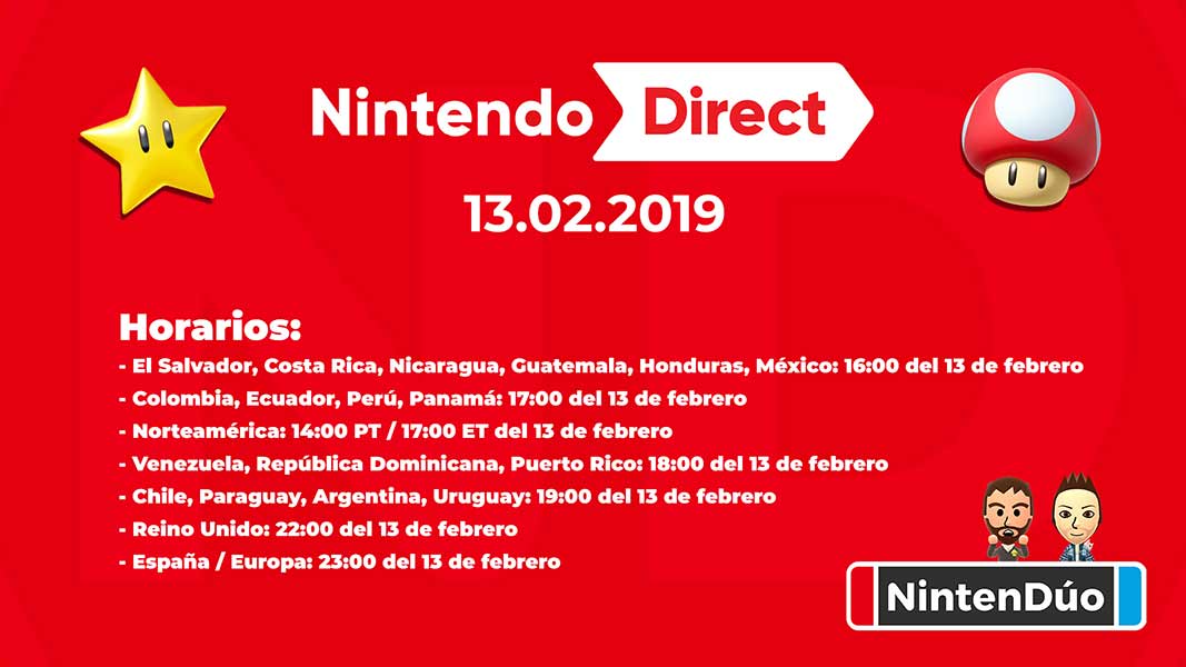Anunciado un nuevo Nintendo Direct el 13 de febrero Nintendúo