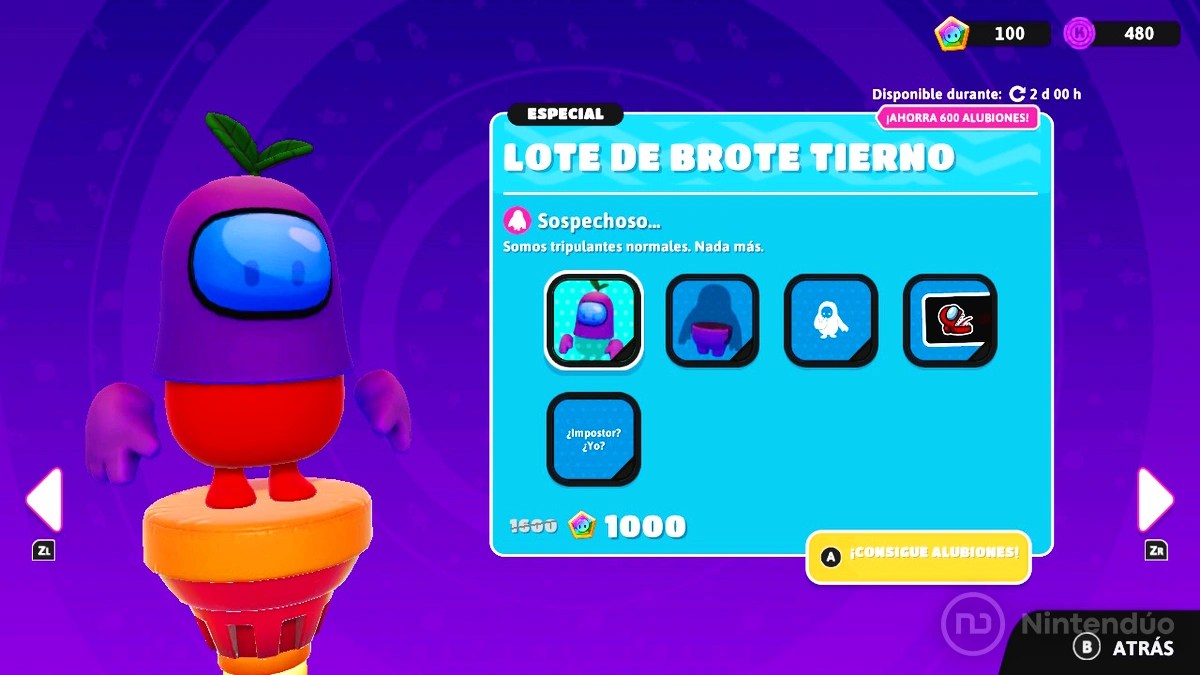 Fall Guys recibe ya los nuevos Gestos y Skins de Among Us