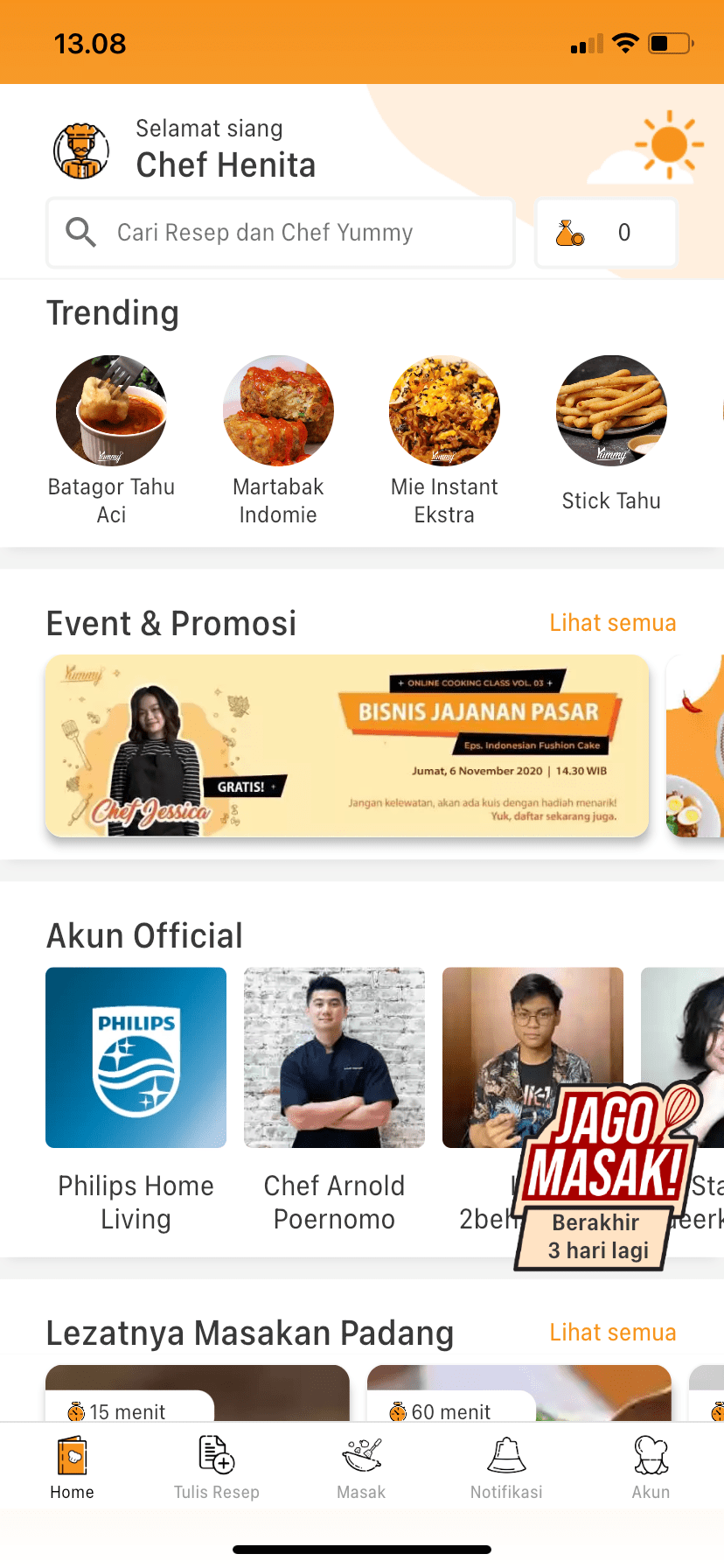 Butuh Insipirasi Resep ala Anak Kosan? Cobain Aplikasi