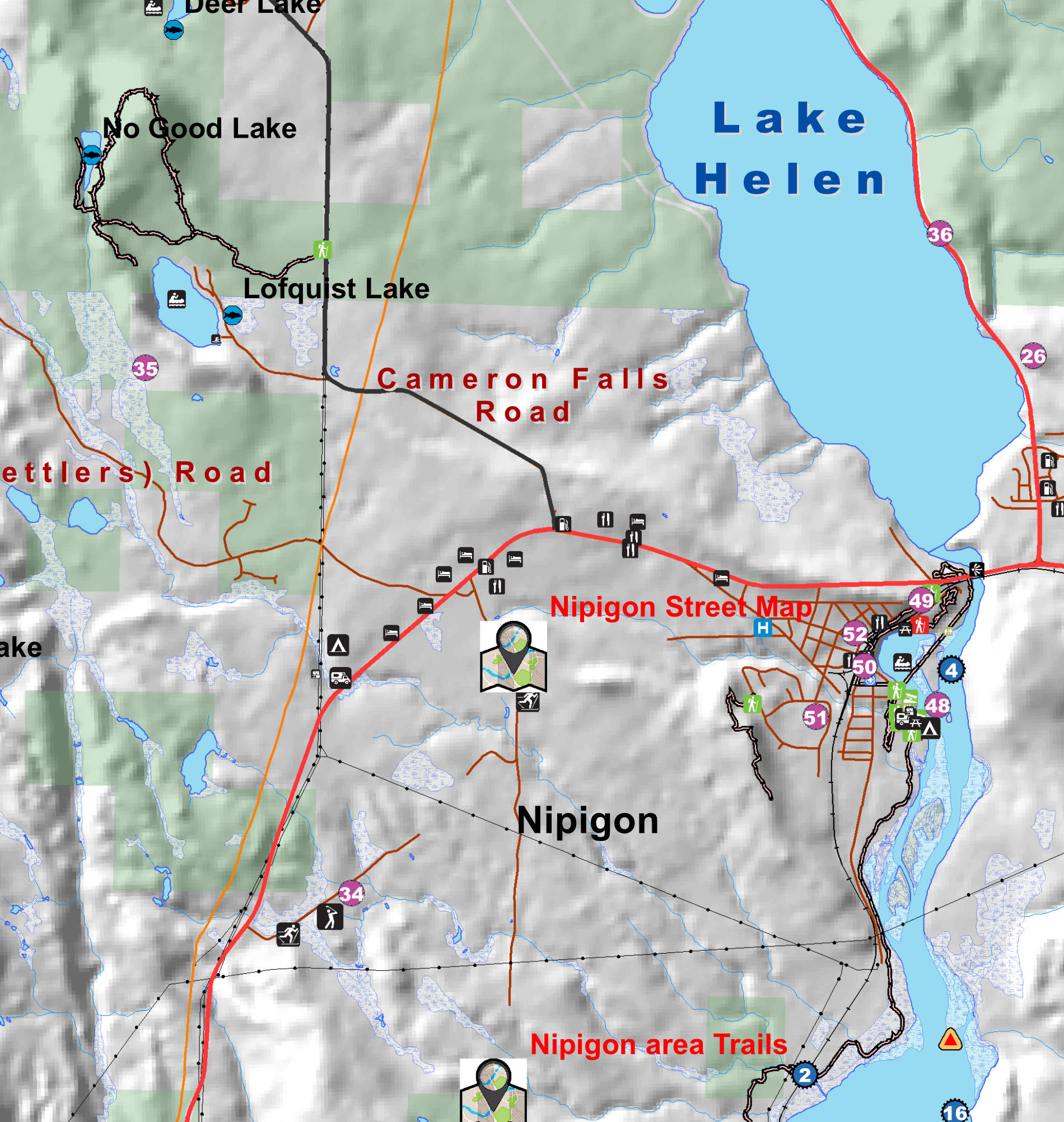 nipigonmap Land of Nipigon Adventure Guide