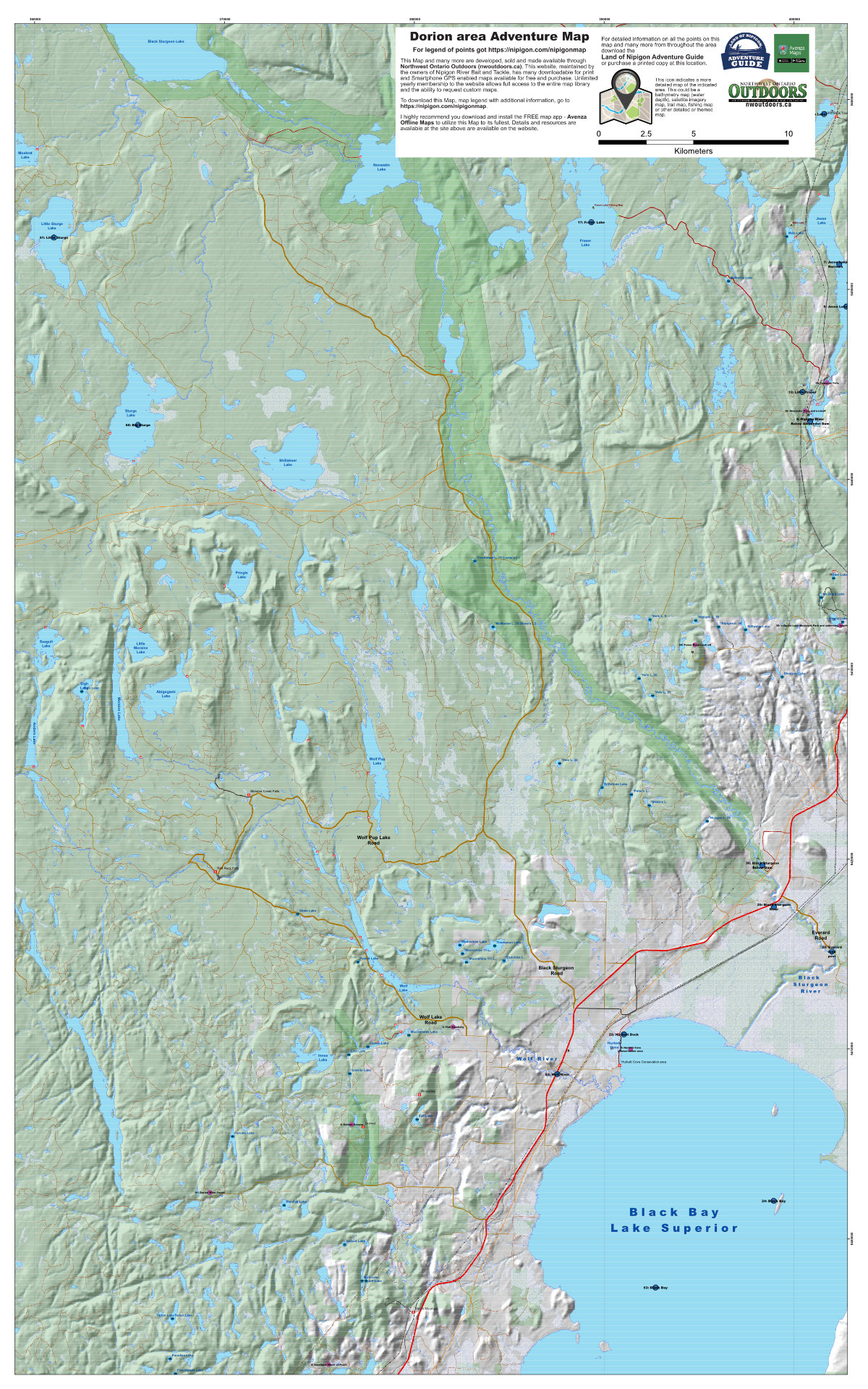 nipigonmap Land of Nipigon Adventure Guide