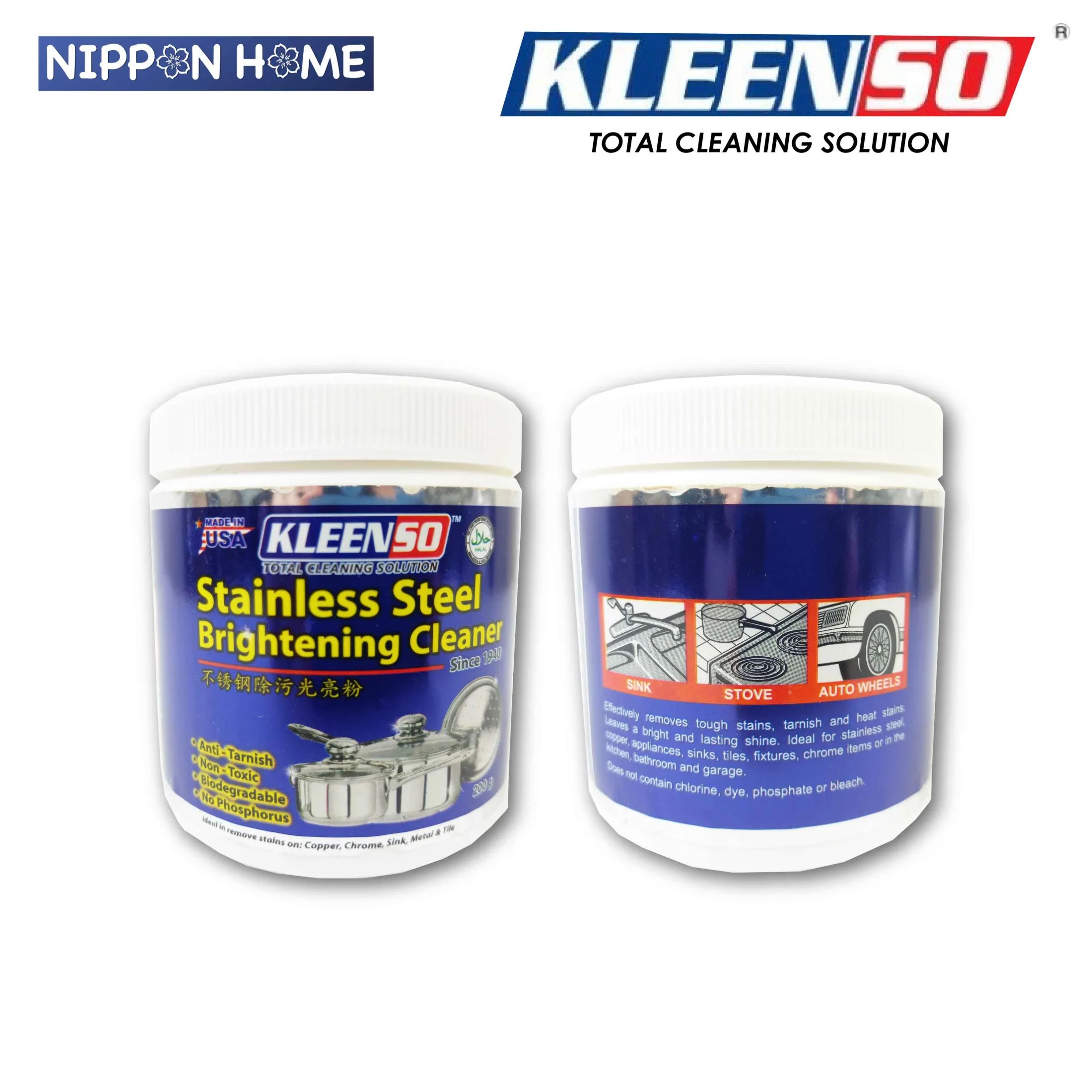 [ Household ] Kleenso Stainless Steel Brightening Cleaner 200g Nippon