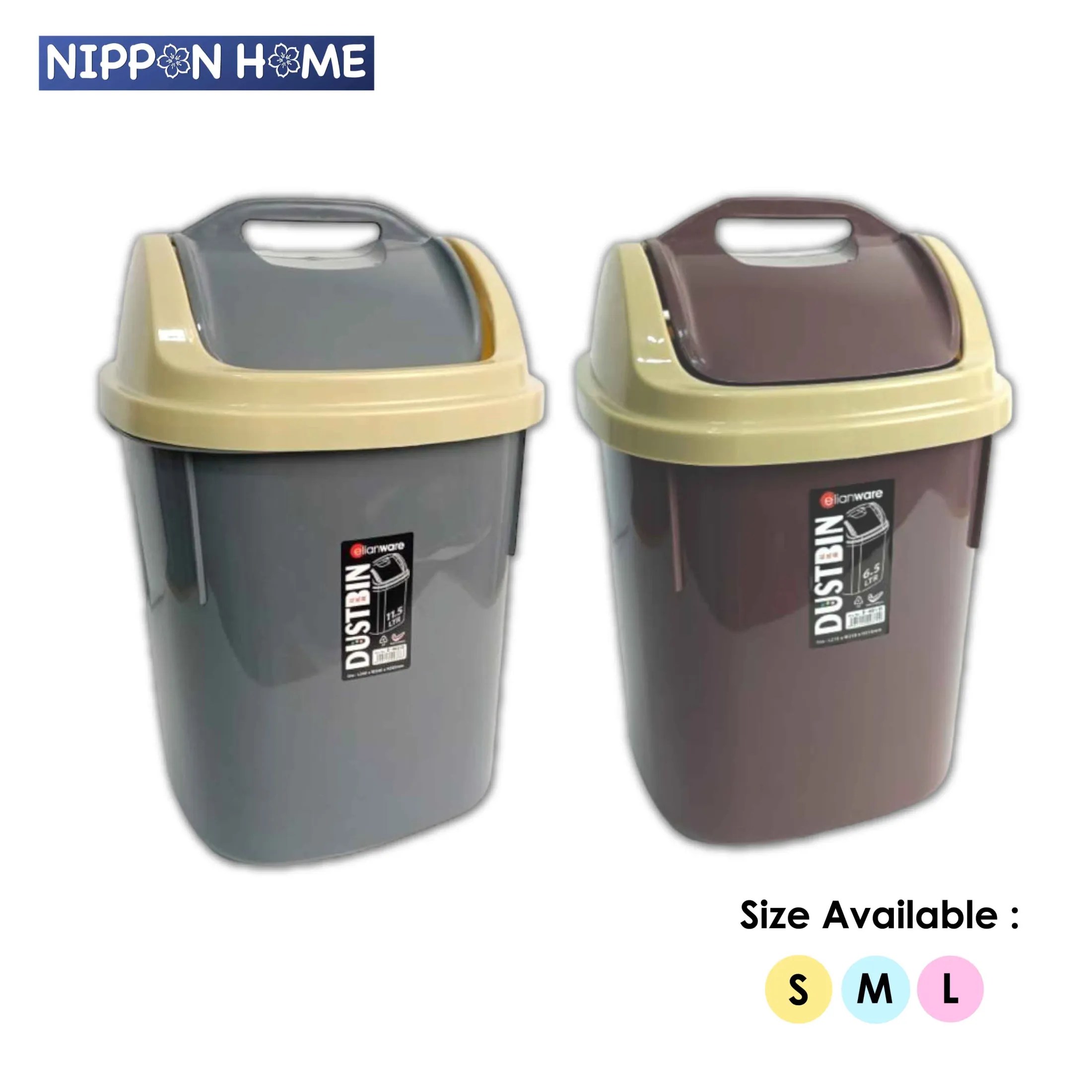 [Sanitary] Elianware Swing Top Dustbin, Dustbin for Office, Recycle