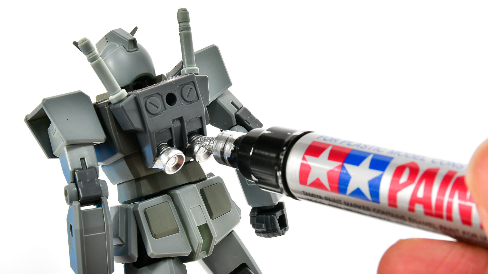 タミヤのお手軽メタル番長！「タミヤ ペイントマーカー クロームシルバー」であなたのプラモもメタル化！！ nippper ニッパーを握る