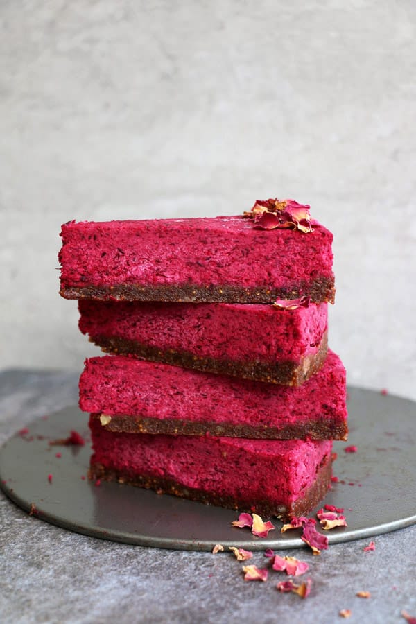 Raw Beetroot Cake with Walnut and Fig Crust (grainfree & vegan