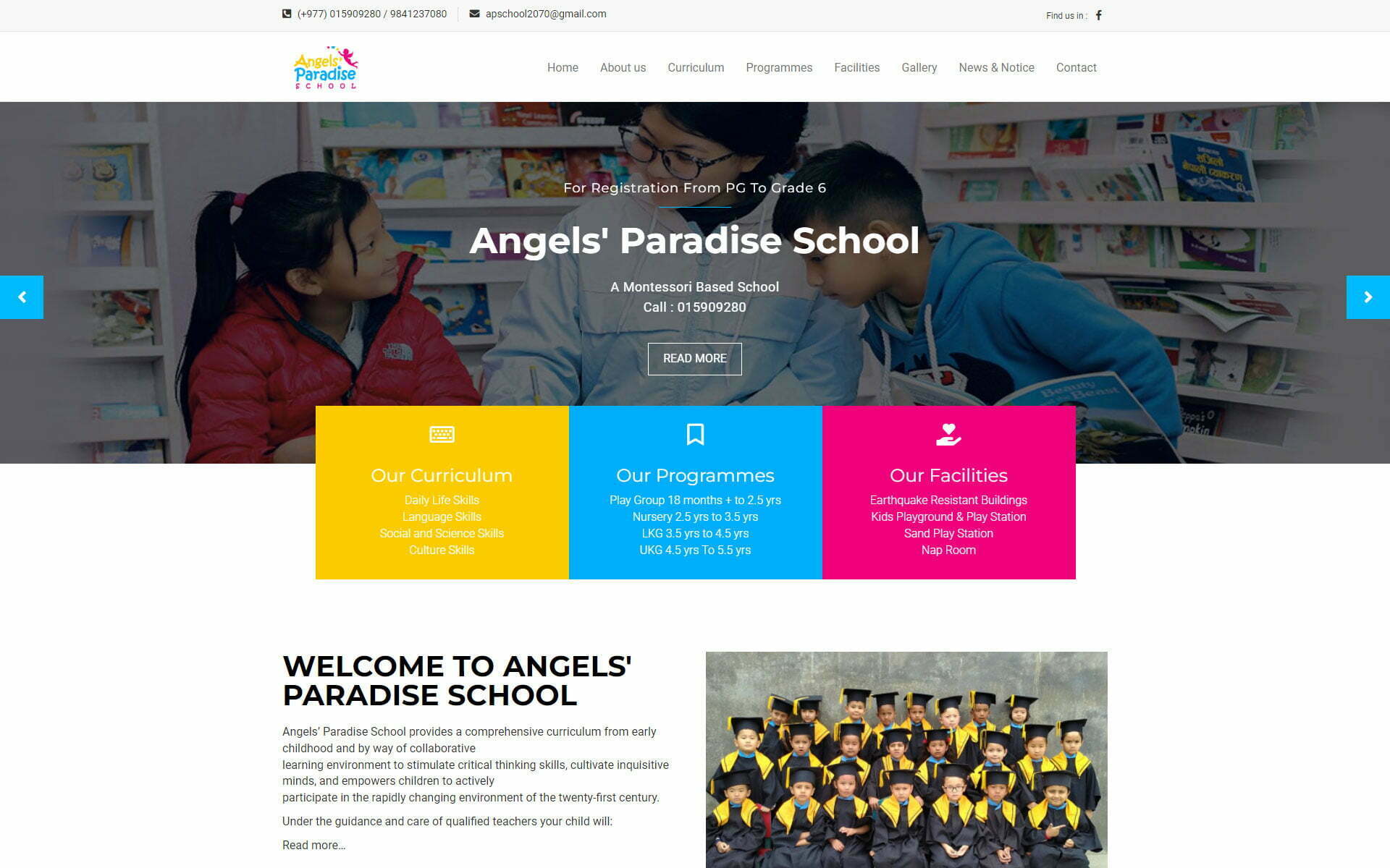 Angels Paradise School  development in Nepal.