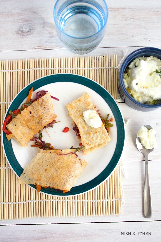 South Indian Veg Spring Dosa (Video) NISH KITCHEN