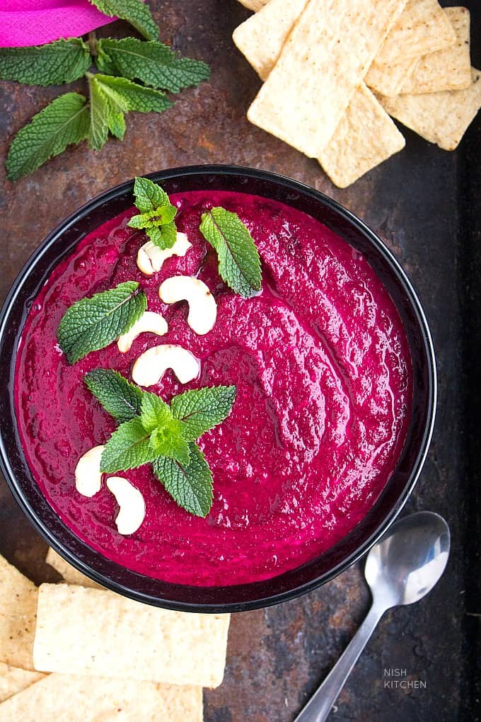 Beetroot Dip With Yogurt Video NISH KITCHEN