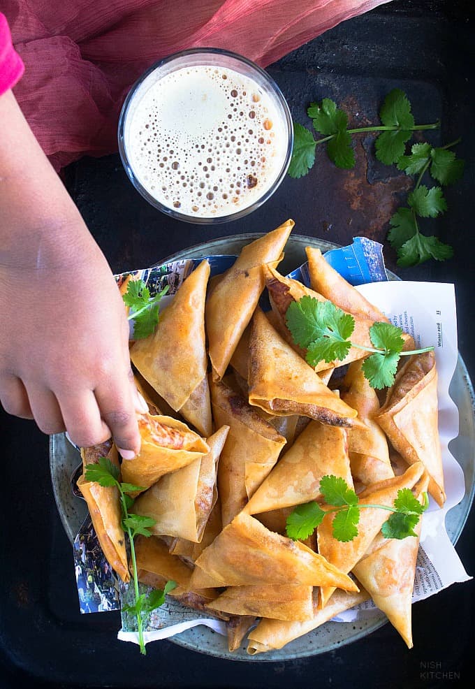 Butter Chicken Samosa Video NISH KITCHEN