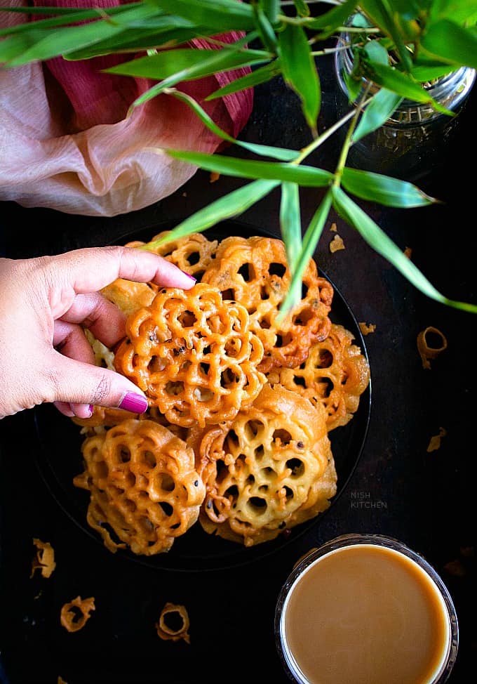 Indian Rose Cookies Achappam Video NISH KITCHEN