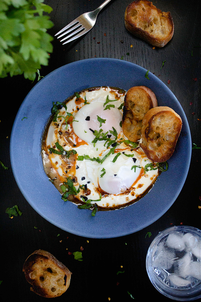 Turkish Eggs Cilbir Video NISH KITCHEN