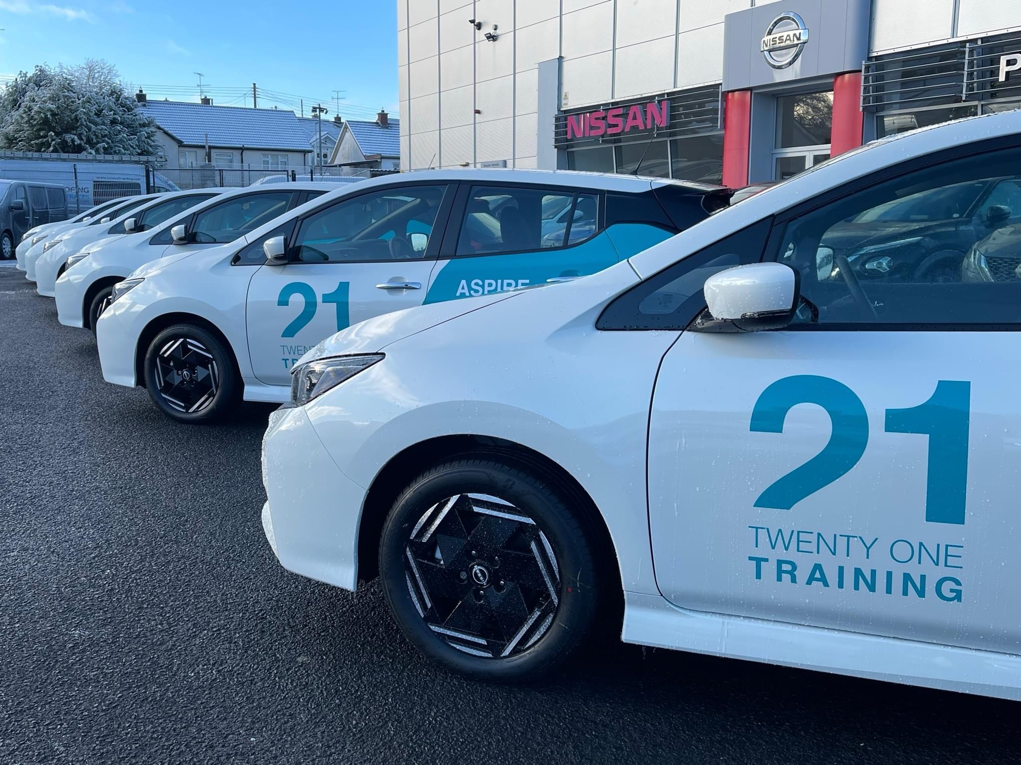 Pat Kirk Ltd delighted to supply six new Nissan LEAFs to local training