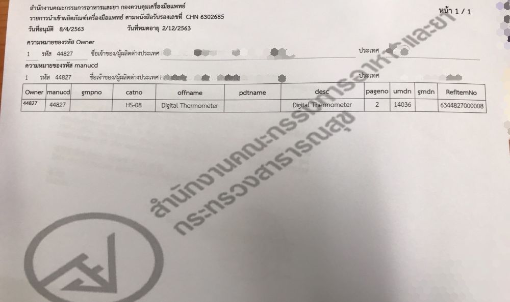 Digital thermometer HS08