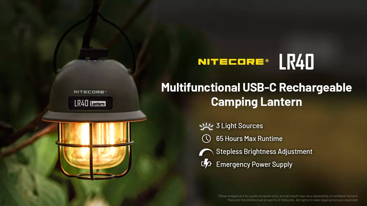 Nitecore LR40 Lantern with Warm, Cool and Red Outputs | Nitecore.co.uk